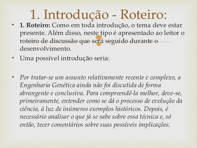 Tipos de introdução para trabalho