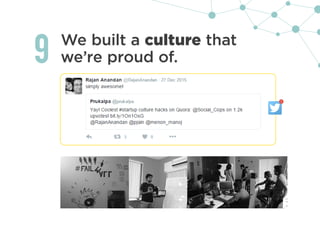 9
We built a culture that
we’re proud of.
1
 