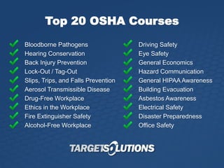 Bloodborne Pathogens Safety
This course provides practical information on various diseases and
protection strategies assoc...