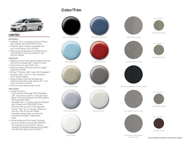 2015 Toyota Sienna Brochure - Haley Toyota Roanoke