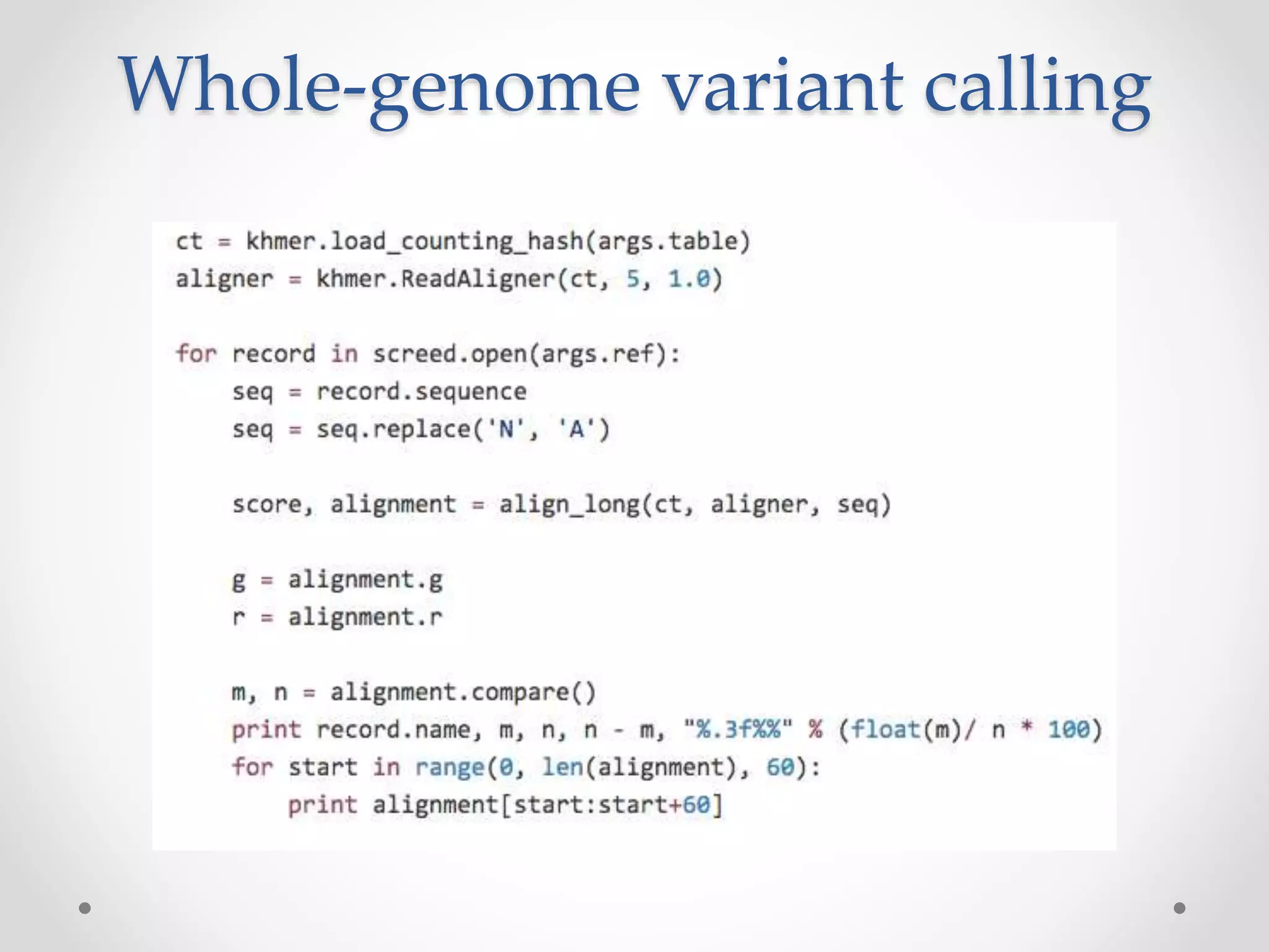 Whole-genome variant calling
 