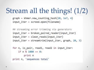 Stream all the things! (1/2)
 
