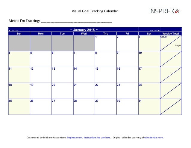 tracking calendar