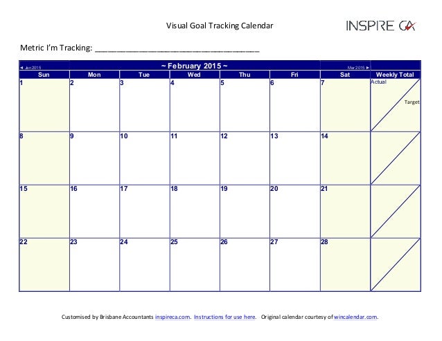tracking calendar