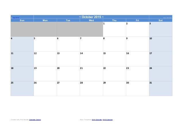 14word Calendar Template