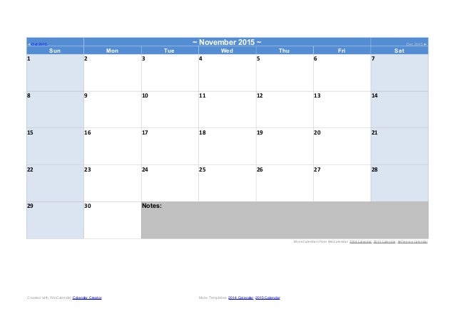 2014word calendar template nov 2015 calendar template