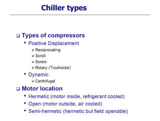 Chiller types
 