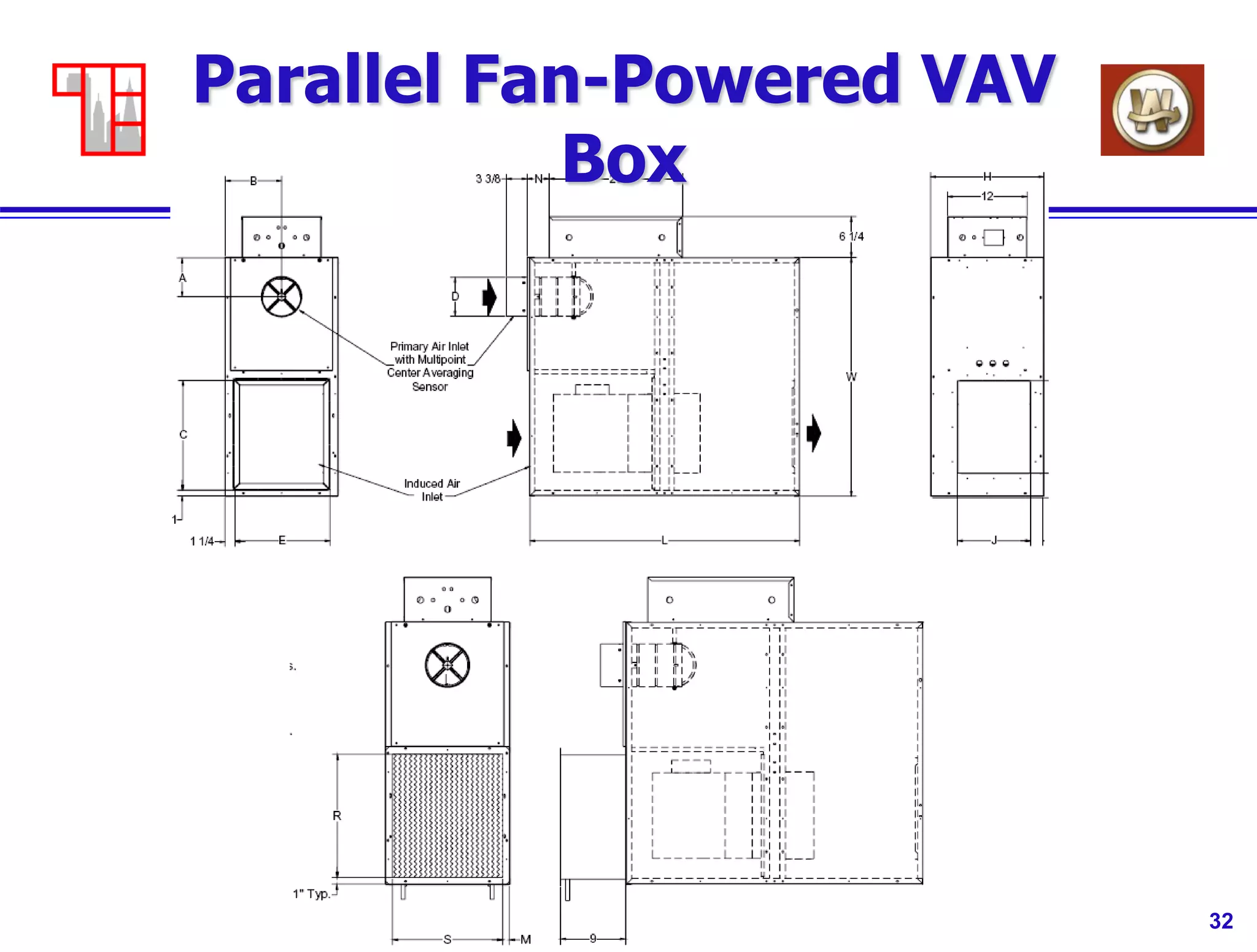 32
Parallel Fan-Powered VAV
Box
 
