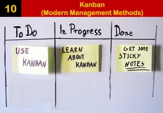 Kanban
(Modern Management Methods)10
 
