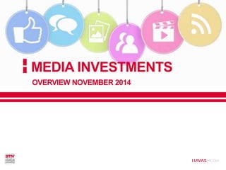 MEDIA INVESTMENTS
OVERVIEW NOVEMBER 2014
 