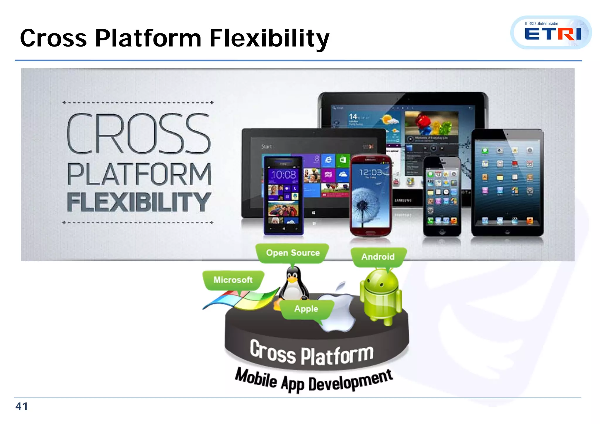 41
Cross Platform Flexibility
 