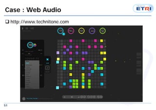 51
Case : Web Audio
 http://www.technitone.com
 