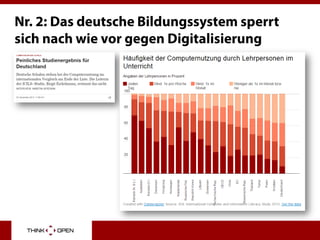 Nr. 2: Das deutsche Bildungssystem sperrt
sich nach wie vor gegen Digitalisierung
 