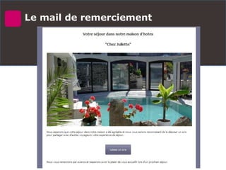 Le mail de remerciement
 