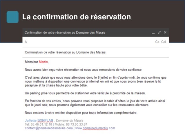 Exemple Mail Reservation Hotel Francais Exemple Mail Reservation Hotel Francais