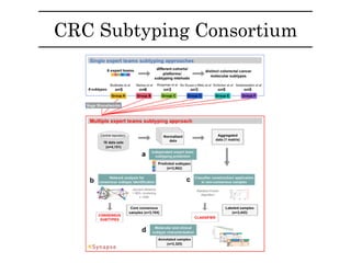 collaborative analyses
cloud-based file storage
CRC Subtyping Consortium
 