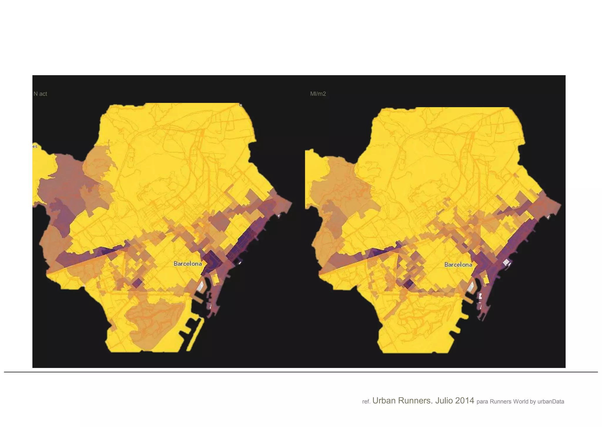 N act Ml/m2
ref. Urban Runners. Julio 2014 para Runners World by urbanData
 