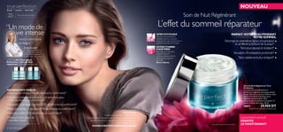 PARFAIT VOTRE PEAU PENDANT
VOTRE SOMMEIL
Estompe les premières lignes d’expression
et améliore la texture de la peau*
Teint plus reposé et éclatant*
Sensation d’hydratation profonde*
Teint visiblement plus éclatant*
Soin de Nuit Régénérant
L’effet du sommeil réparateur
EXTRAITD’ARBRE
ÀSOIEPERSE
ACIDEGLYCOLIQUE
Stimule le renouvellement
cellulaire durant la nuit pour
estomper les rides d’expression et
améliorer la texture de la peau.
Neutralise les impuretés
cellulaires dans les
cellules cutanées, uniﬁe le
teint, apaise et apporte
de l’éclat.
Brevet déposé.
Mode d’emploi
Appliquez le matin sur une peau nettoyée.
Pour de meilleurs résultats, utilisez-le chaque jour en combinaison
avec la Crème de Jour Hydratante PerfectriceTrue Perfection.
Évitez le contour des yeux.
SOUMIS À DESTESTS DERMATOLOGIQUES
*Test réalisé auprès de 63 consommatrices
Holly Grenfell
Dermato-cosméticienne
Consultante en sciences
et sécurité européennes
Crème de Jour Hydratante
Perfectrice et Soin de Nuit
régénérant : Éclat, tonus et texturerégénérant : Éclat, tonus et texture: Éclat, tonus et texture: Éclat, tonus et texture
▪ Estompe les ridules (70% des femmes le conﬁrment)*
▪Améliore visiblement la texture et le teint de la peau
(76% des femmes le conﬁrment)*
▪ Sensation d’une peau nourrie (83% des femmes le conﬁrment)*
▪ Peau plus douce et plus lisse (89% des femmes le conﬁrment)*
▪Teint plus uniﬁé (75% des femmes le conﬁrment)*
▪ Prévient la formation de
nouvelles ridules
DES RÉSULTATS VISIBLES
Soin de Nuit Régénérant True
Perfection
La crème de nuit hydratante et
perfectrice régénère votre peau durant
la nuit. Enrichie en extrait d’Arbre à Soie
Perse et en Acide Glycolique pour
estomper les premières rides
d’expression et améliorer la texture, le
tonus et l’éclat de la peau. 50 ml
30872 39,900 DT
‫اﻟﻠﻴﻠﻴﺔ‬ ‫ﻟﻠﻌﻨﺎﻳﺔ‬ ‫ﺑريﻓﻴﻜﺸﻦ‬ ‫ﺗﺮو‬ ‫ﻣﻐﺬي‬ ‫ﻛﺮﻳﻢ‬
ÉCLAT • TONUS • TEXTURE
Pour tout type de peau
25+
“Un mode de
vie intense
rend le teint terne
et fatigué.”
6 soins de la peau
Lancement exclusif
ESSAYEZ
LE MAINTENANT!
NOUVEAU
 