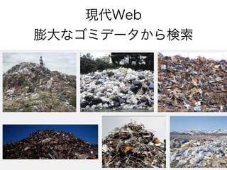 現代Web
膨大なゴミデータから検索
 