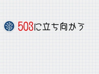 503に立ち向かう
 