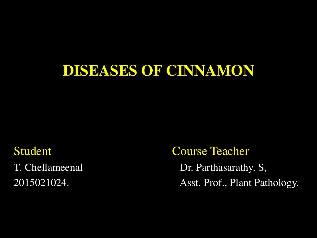 Diseases of cinnamon