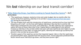 Nope.
Our local transit agency decided to cut local frequency by 50% at the
same time they increased express frequency on a route very much like
the hypothetical I just diagrammed.
See: RAPID BUS HAS DEGRADED BUS SERVICE OVERALL – from
m1ek.dahmus.org on 9/5/2014.
 