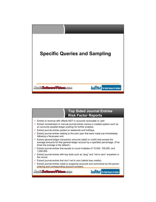 Using Microsoft Excel in Your Next Internal and External Audit 
