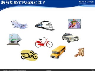 Copyright © NIFTY Corporation All Rights Reserved. Confidential 13
あらためてPaaSとは？
 