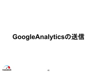45
GoogleAnalytics
 