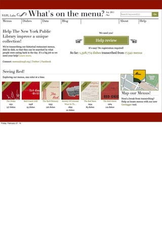   RELEVANCE
<< History Now >>2000-ish
That brief moment when we
wondered if libraries were
relevant anymore...
Friday, February 27, 15
So we’ve got two thousand years of scarcity-driven librarianship vs 15 years of abundance-
driven librarianship.
We’ve moved from a world of scarcity to a world of abundance, and it’s happened so quickly we
haven’t had time to absorb it.
In the middle there was a few years where people were asking “Libraries? Doesn’t Google
have everything now”?
But I’m an optimist. I predict that libraries are positioned to play an invaluable role in making
sense of the new world.
Just don’t expect to beat Google. And Not Or, remember? It’s us... And Google.
 