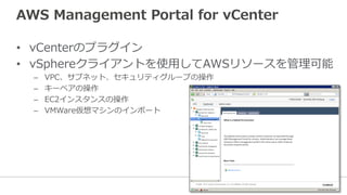 AWS Console モバイルアプリ
• サポートサービス
– EC2、ELB、S3、Route53、RDS、AutoScaling、Elastic Beanstalk、
DynamoDB、OpsWorks、CloudWatch
• サポート...