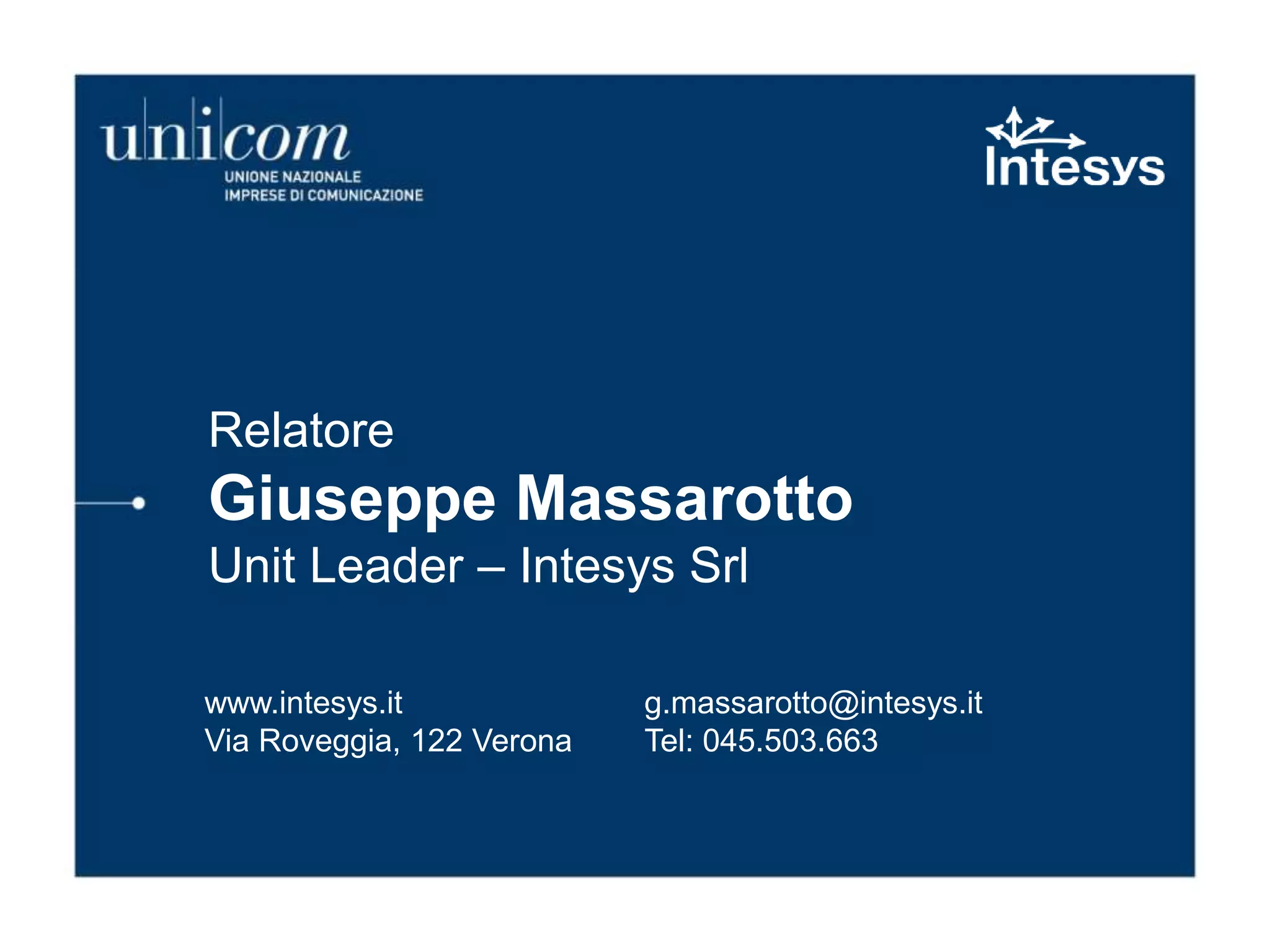 Digital Strategy Integrata nel B2B - Intesys Global Marketing Summit