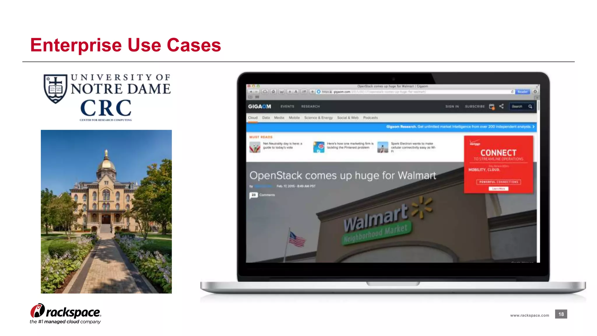 18
Enterprise Use Cases
www.rackspace.com
 