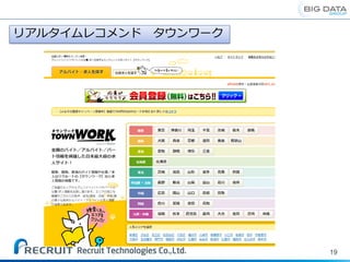 19
リアルタイムレコメンド タウンワーク
 