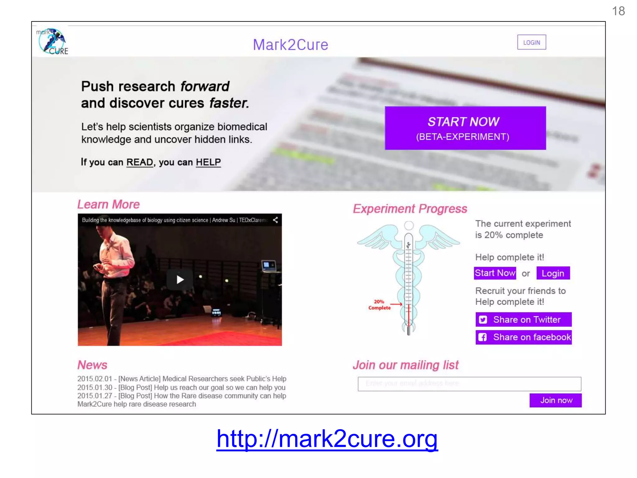 18
http://mark2cure.org
 