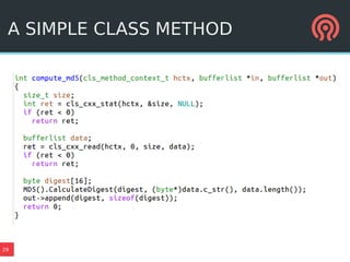 29
A SIMPLE CLASS METHOD
 