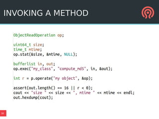 30
INVOKING A METHOD
 