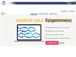 Lab for Bioinformatics and computational genomics
Epigenome(s)
 