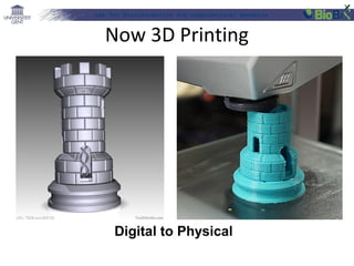 Lab for Bioinformatics and computational genomics
Now 3D Printing
Digital to Physical
 