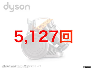 一般社団法人デザイン思考研究所 <http://designthinking.or.jp/>    
5,127回
参考：http://www.wired.com/business/2011/04/in-praise-of-failure/
 