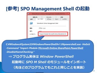 “SharePoint Online Management Shell” をプログラムから実行する | PDF