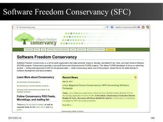 2015/03/16 186
Software Freedom Conservancy (SFC)
 