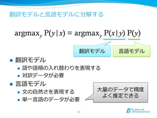 ! 
! 
! 
! 
! 
! 
argmaxy P(y|x) = argmaxy P(x|y) P(y)
 