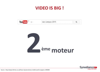 VIDEO IS BIG !
Source : http://www.mediametrie.fr/internet/communiques/l-audience-de-la-video-sur-internet-en-france-en-ja...