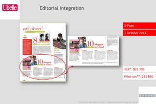 Editorial integration
* CIM 2013-2014/1 paper+digital, 12+ national /**CIM declaration, word of honour, July 2013 - June 2014
RLP*: 921 700
Print run**: 241 560
¼ Page
3 September 2014
¼ Page
1 October 2014
 