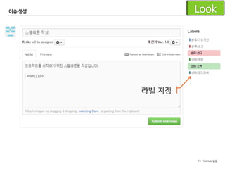 71 / GitHub 실습
이슈생성
 