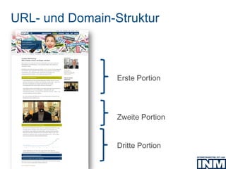 URL- und Domain-Struktur
Erste Portion
Zweite Portion
Dritte Portion
 