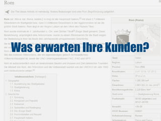 Was erwarten Ihre Kunden?
 