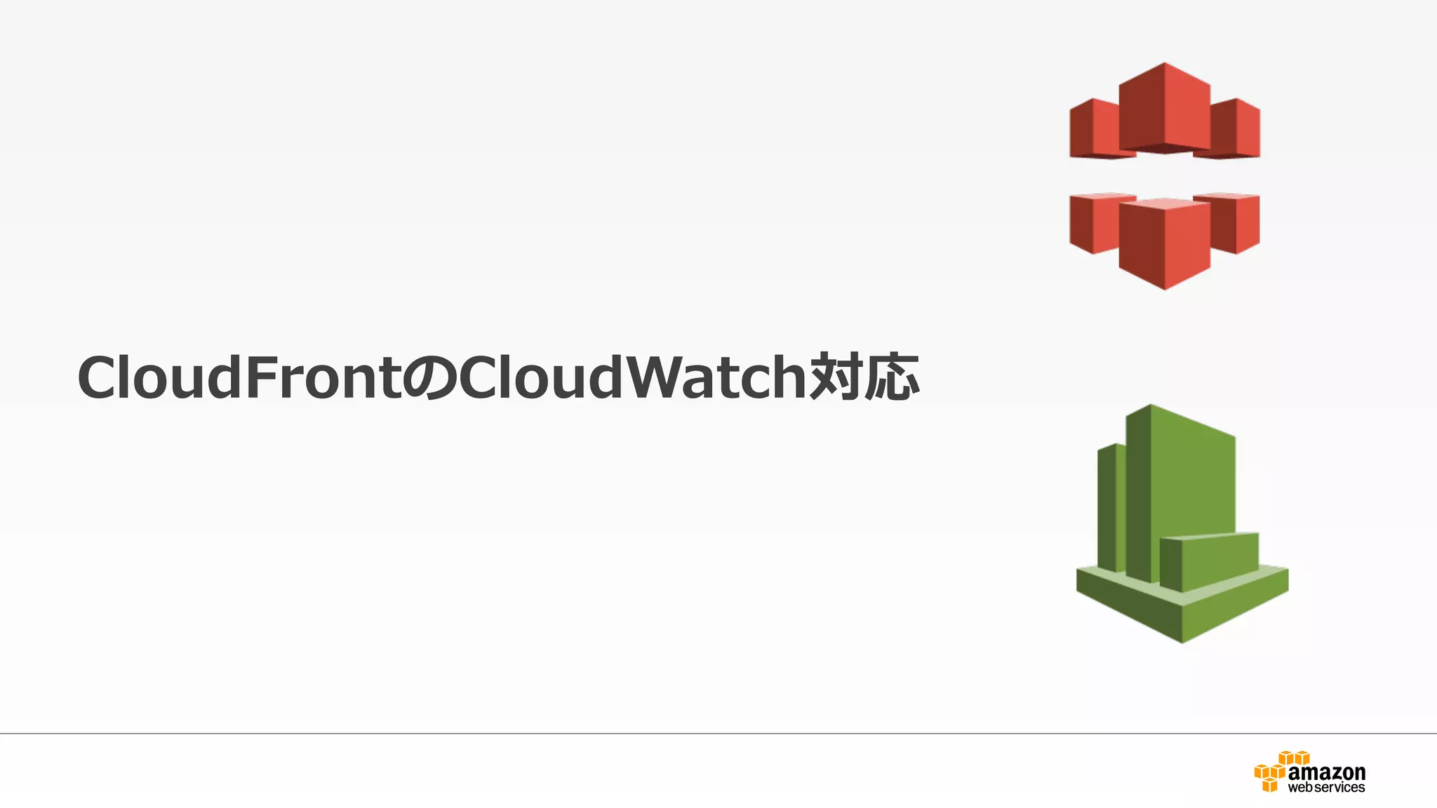 CloudFrontのCloudWatch対応
 