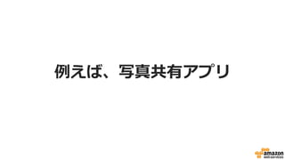 例例えば、写真共有アプリ
 